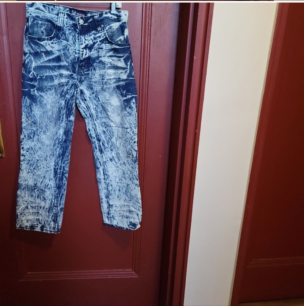 American Exchange California Dream Stylish Blue Acid Wash Men's Jeans SZ 32X30